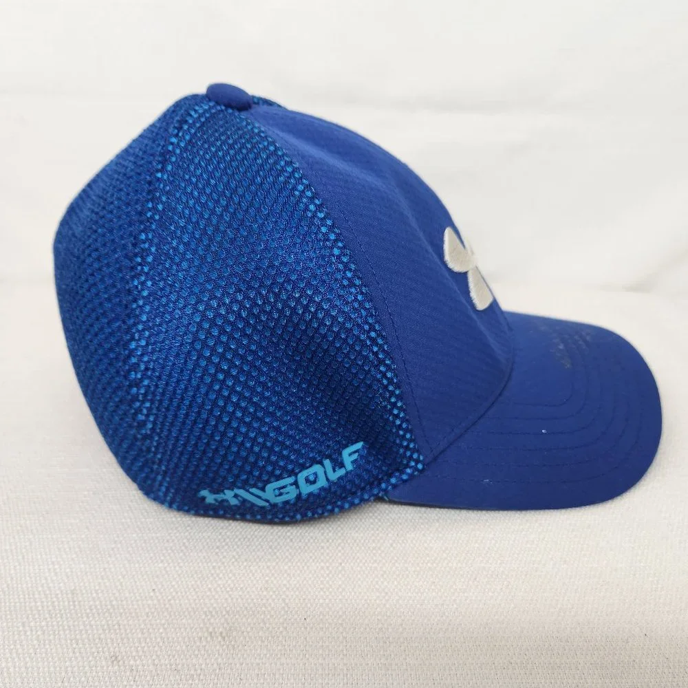 Under Armour Youth Boys Small / Medium Fitted Mesh Baseball hat Logo Golf